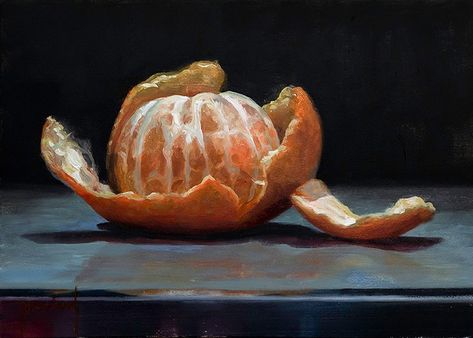 Cindy Procious on Instagram: “Painting auction - Peeled Mandarin. 5 x 7” oil on panel. Clay loves these things - eats a bag a week. Link to auction in bio.…” Mandarin Painting, Mandarin Peel, Art Final, Art 2024, Instagram Painting, Life Paintings, Perfect Relationship, Final Exams, Kids Drawings