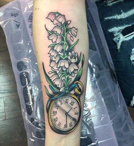 Nan Tattoo, Lily Of The Valley Tattoo, Valley Tattoo, Lillies Tattoo, Black White Tattoos, Small Flower Tattoos, Petite Tattoos, Birth Flower Tattoos, Inspired Tattoos