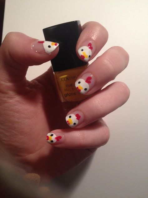 Little Chicken Nails! - Imgur Chicken Nails, Japan Nail Art, Kutek Disney, Pretty Gel Nails, Kawaii Nails, Nagel Inspo, Cute Nail Art, Dream Nails, Funky Nails