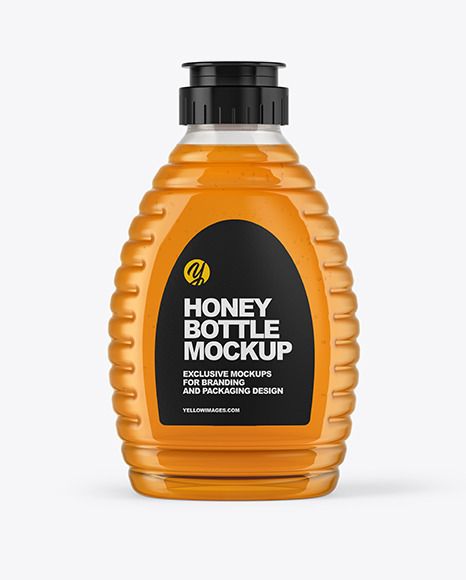 Clear Plastic Honey Bottle Mockup. Present your design on this mockup. Includes special layers and smart objects for your creative works. Tags: bottle, clear, dessert, honey, mockup, pack, package, PET, screw cap, sweet, transparent. #mockup #psdmockup #brandmockup #yellowimages Honey Bottles Packaging, Honey Bottle Design, Honey Ideas, Amazon 2023, Logo Design Mockup, Mockup Template Free, Honey Brand, Honey Bottles, Honey Packaging