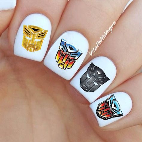 Bumble Bee Nail Art, Bee Nail Art, Bumble Bee Nails, Beauty And The Beast Nails, Bee Nails, Top Coat Nail Polish, Wet Felting Projects, Transformers Optimus, Transformers Movie