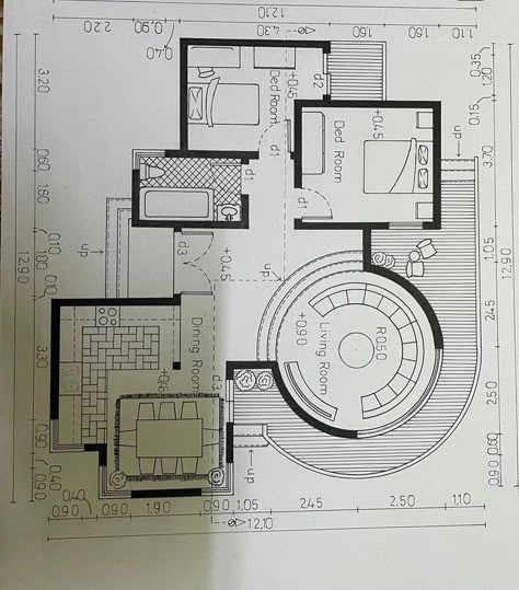 Blueprint Drawing Architecture, Floor Plan Inspiration, Living Room Elevation Drawing Interior Design, Interesting Floor Plans, 2d Elevation Design, Blue Prints House, Architecture Plan Design, Floor Plan Elevation, Plan Interior Design