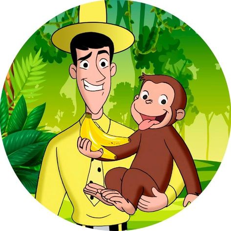 Panel circular de jorge el curioso Curious George Birthday Party, Curious George Birthday, Monkey Pictures, Curious George, Art Sketches, Family Fun, Kids Party, Georgia, Art Drawings