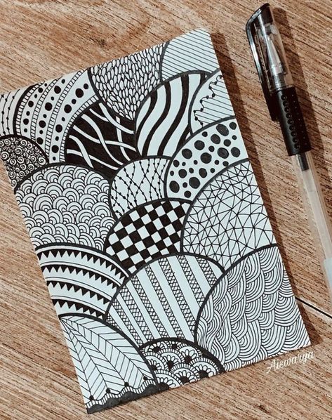 Zendoodle Art Simple, Zentagle Drawing Ideas, Zentangle Patterns Easy Simple, Zentagle Drawing, Arte Naive, Doddle Art, Zen Doodle Patterns, Easy Mandala Drawing, Mandala Art Therapy