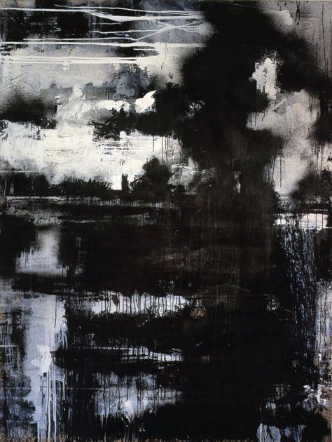 John Virtue (British, b. 1947), Landscape No. 511, c.1998. Acrylic, black ink, and shellac on canvas. John Virtue, Canvas, Black, Art