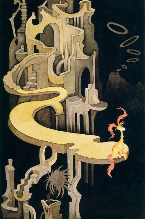 Seussian Architecture - Album on Imgur Dr Seuss Art, Interesting Paintings, John Kenn, Dr. Seuss, Francis Picabia, Art Deco Paintings, Pallet Bed, Art Consultant, Dr Suess