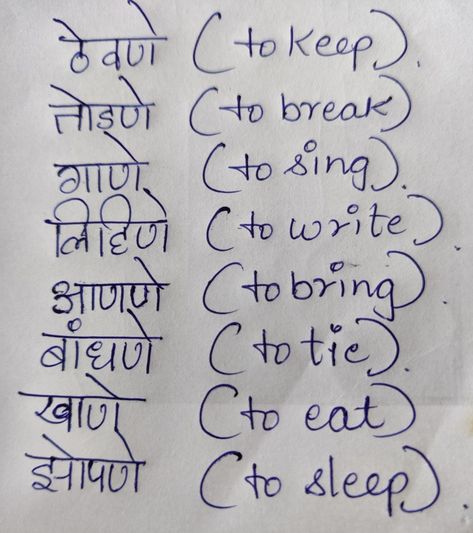 MARATHI WORDS English To Marathi Words, Learn Marathi, Grammar Sentences, Basic English Grammar Book, Professional English, English Day, English Sentence, English Speech, Learn Language