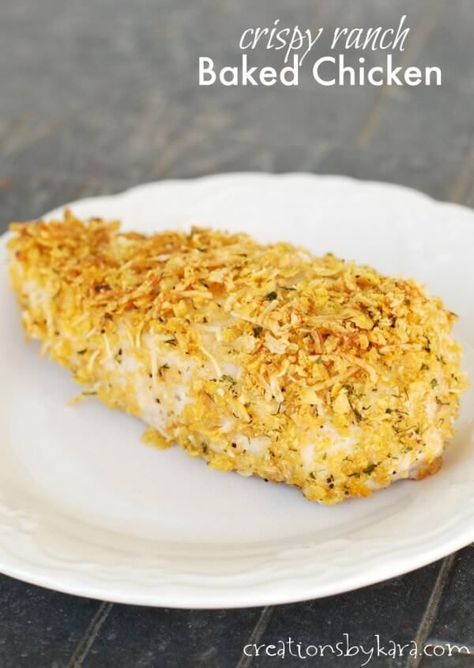 Crispy-Ranch-Baked-Chicken-001-1-600x846 Ranch Baked Chicken, Parmesan Ranch, Baked Ranch Chicken, New Chicken Recipes, Night Dinner Recipes, Baked Chicken With Mayo, Ranch Chicken Recipes, Crispy Baked Chicken, Easy Pasta Dishes