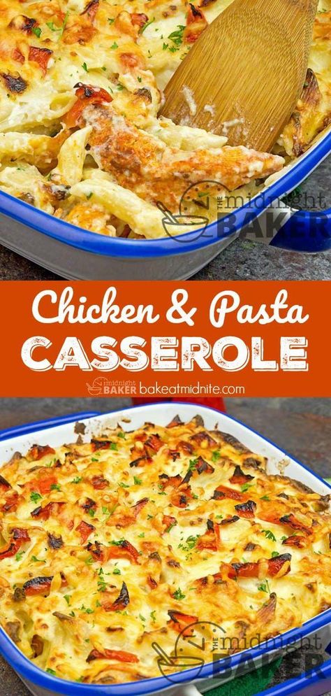 Italian Chicken Pasta Casserole, Chicken Breast And Pasta Recipes, Easy Chicken Pasta Casserole, Chicken And Pasta Casserole, Easy Chicken Pasta Bake, Chicken Breast Pasta, Chicken Breast Casserole, Food Casseroles, Chicken Pasta Casserole