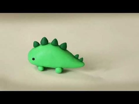 🔴 DIY How to make MINIATURE DINOSAUR - Easy Polymer Clay, Plastilina and Fondant Cakes Tutorial - YouTube Fondant Dinosaur Tutorial, Polymer Clay Dinosaur, Clay Dinosaur, Dinosaur For Kids, Fondant Cake Tutorial, Easy Polymer Clay, Oven Bake Clay, Fall Art, Dinosaur Kids