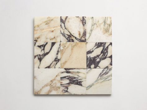 Bright White With Magenta, Green, Purple And Gold Veins, Our Calacatta Viola 4X4 Square Tile Is Bold And Glamorous. Guaranteed To Add Opelence To Any Space. Clé Calacatta Viola | Square | 4"x4"x0.375" Calacatta Tile, Marble Tile Backsplash, Gold Veins, Purple Tile, Calacatta Viola, Art Walls, Huntington Homes, Artisan Tiles, Condo Remodel