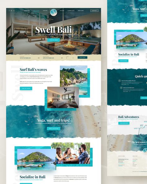 Mailchimp Design, Resort Website, Website Branding Design, Hotel Website Design, Simple Website Design, Medical Website Design, Travel Website Design, Bali Surf, Hotel And Resort