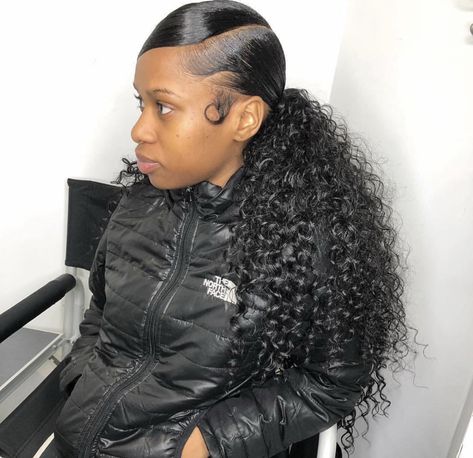 Mohawk Hairstyles For Girls, Hair Flyaways, Extended Ponytail, Low Ponytail Hairstyles, Curly Hair Ponytail, Slicked Back Ponytail, Weave Ponytail Hairstyles, Sleek Ponytail Hairstyles, Black Ponytail Hairstyles