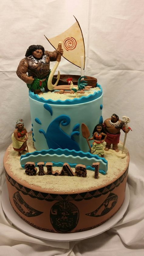 Maui Birthday Cake, Maui Cake, Cake 3rd Birthday, Moana Birthday Cake, Maui Moana, Second Birthday Boys, Moana Maui, Moana Cake, Babymoon Photos