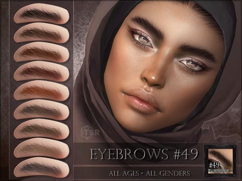 Bushy Brows, Sims 4 Cc Eyes, Bushy Eyebrows, Sims 4 Tsr, Full Eyebrows, Sims 4 Cas Mods, The Sims 4 Skin, Makeup Cc, Sims Packs