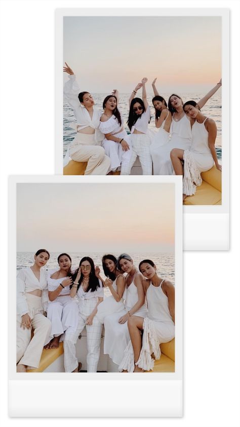 Bachelorette Party Yacht, Bachelorette Outfit Themes, Yacht Party Outfit, Cruise Bachelorette Party, Boat Photoshoot, Bridal Party Attire, Party Photoshoot, Bridal Bachelorette Party, All White Party