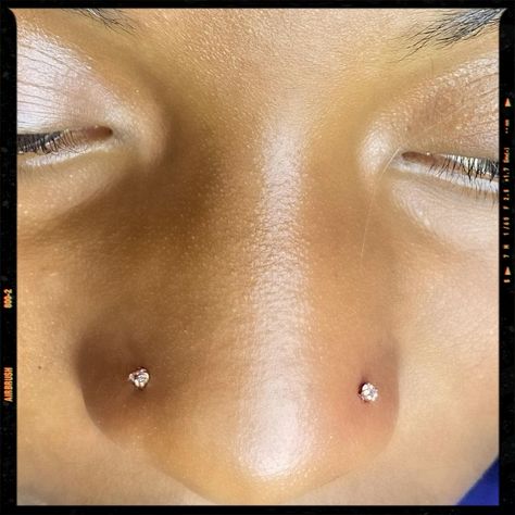 Piercings Inspiration Two Piercings On Nose, Two Sides Nose Piercing, Piercings Nose Both Sides, Nose Rings On Both Sides, Nose Pierced On Both Sides, 2 Side Nose Piercing, Dual Nose Piercing, Two Nose Rings On Both Sides, Both Sides Nose Piercing