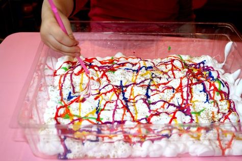 Shaving Foam Painting, Foam Painting, Shaving Foam, Foam Paint, Rainbow Paint, Toddler Learning Activities, Toddler Learning, Sensory Activities, Process Art