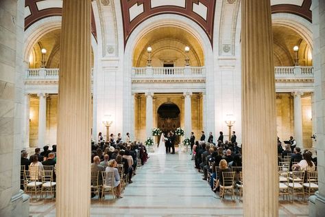 Cleveland Courthouse Wedding, Classy Wedding Ceremony, Wedding Ceremony Indoor, Indoor Wedding Venues, Recreate Photos, Indoor Wedding Ceremony, Wedding Archway, Wedding Indoor, Ohio Wedding Venues