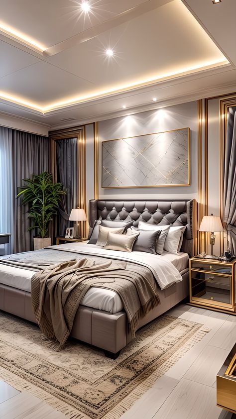 Luxurious Modern Bedrooms, Modern Elegant Bedroom, Cozy Textiles, Purple Bedrooms, Elegant Bedroom, Modern Bedroom Design, Stylish Bedroom, Personal Taste, Bedroom Styles