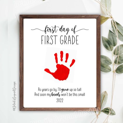 "8\"x10\" first day of school sign Instant download - NOT editable Message me for custom listings This is an instant download. You will be notified once your file is ready to download.  Signs are not emailed or mailed. This is not a physical product and will not be mailed.  Please follow the link in the PDF. It will take you directly to the design on Canva.com (no account needed). Just edit the Grade level and teacher's name and download your preferred file format. Resizing is also available on My First Day Of Daycare Craft, Cute Infant Crafts, First Day Of Daycare Sign, First Day Of Daycare Craft Infant, First Day Daycare, First Day Of Daycare Craft, Infant Room Ideas, August Ideas, Daycare Signs