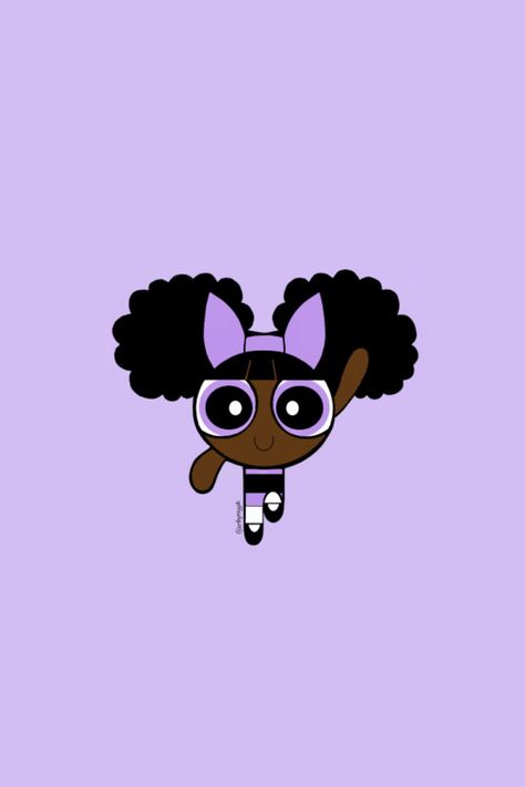 Black Powerpuff Girl, Black Powerpuff, Lilac Aesthetic, Tufting Ideas, Easy Disney Drawings, Purple Stuff, Art Hacks, Draw Cartoon, Powerpuff Girl