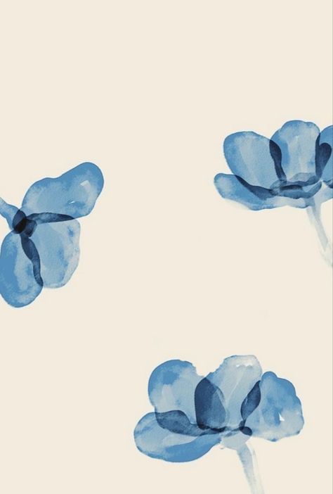 Blue Homescreen, Home Screen, Screen, Flowers, Blue, White