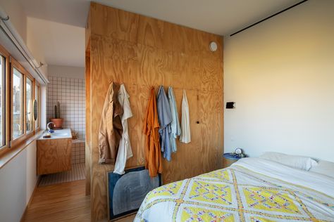 Ribbon Window, Bed Wardrobe, Light Hardwood, Light Hardwood Floors, Queens New York, Primary Bedroom, Night Stands, Long Island City, Bedroom Bed