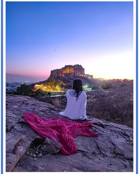 JODHPUR 🇮🇳 on Instagram: “Meherangarh Fort💙  In frame : @stealthemoment_  #jodhpur #bluecity #meherangarhfort #fortsofrajasthan #instagram #rajasthan #india” Fort Photoshoot, Jodhpur Photography, Fort Photography, Trip Photoshoot, Big Nose Beauty, Jaisalmer, Big Nose, Blue City, Saint Patricks