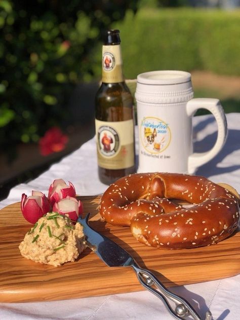 How to make Obatzda - German Beer Cheese Spread | A German Girl in America Beer Cheese Spread, German Beer Cheese, German Pretzels, Beer Dip, Pennsylvania Dutch Recipes, German Food Authentic, Pretzel Cheese, Oktoberfest Food, Octoberfest Food