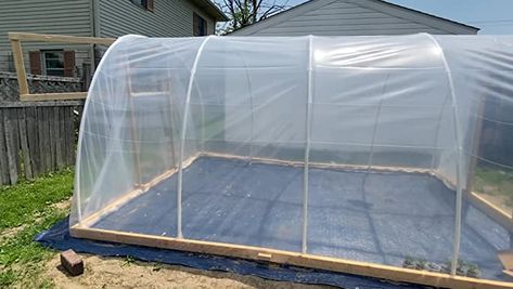 Farm Plastic Supply - Clear Greenhouse Plastic Sheeting - 6 mil - (40' x 25') - 4 Year UV Resistant Polyethylene Greenhouse Film, Hoop House Green House Cover for Gardening, Farming, Agriculture Pvc And Plastic Greenhouse, Greenhouse Plastic Sheeting, Clear Greenhouse, Hoop House, House Green, Greenhouse Plans, Diy Greenhouse, Simple Green, Plastic Sheets