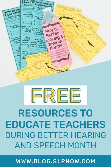 Better Speech And Hearing Month Ideas, Speech And Hearing Month Ideas, Better Hearing And Speech Month, Traveling Speech Therapist, Communication Disorders, Month Ideas, Speech And Hearing, Slp Materials, Deaf Education