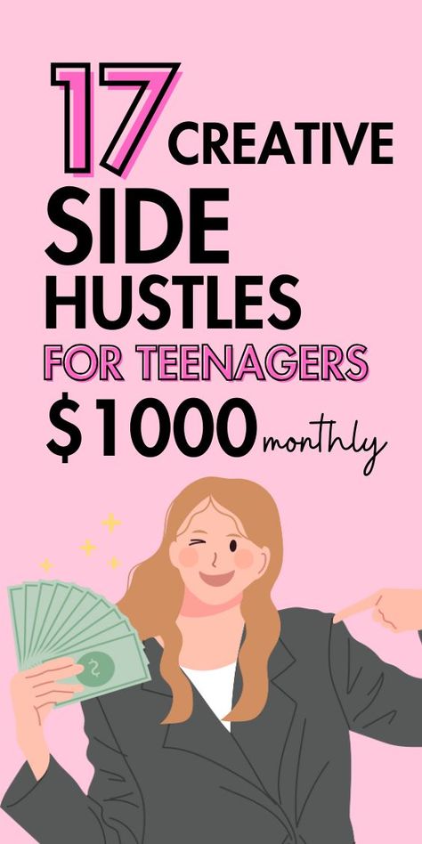 Making Money Teens, Earn Money Fast, Start Online Business, Teen Money, Jobs For Teens, Making Extra Cash, Side Jobs, Ways To Earn Money, Fast Money