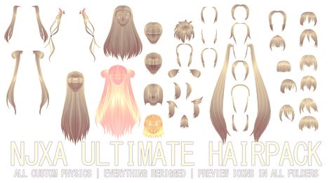 Vtuber Hair, Blender Hair, Vtuber Ideas, Vroid Studio, Done And Dusted, Hair Sketch, Hair Pack, Digital Art Beginner, Infinity Design