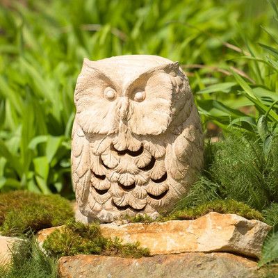 Owl Statue, Garden Owl, Volcanic Ash, Bug Zapper, Lawn Ornament, Garden Help, Lawn Ornaments, Garden Statue, Solar Garden