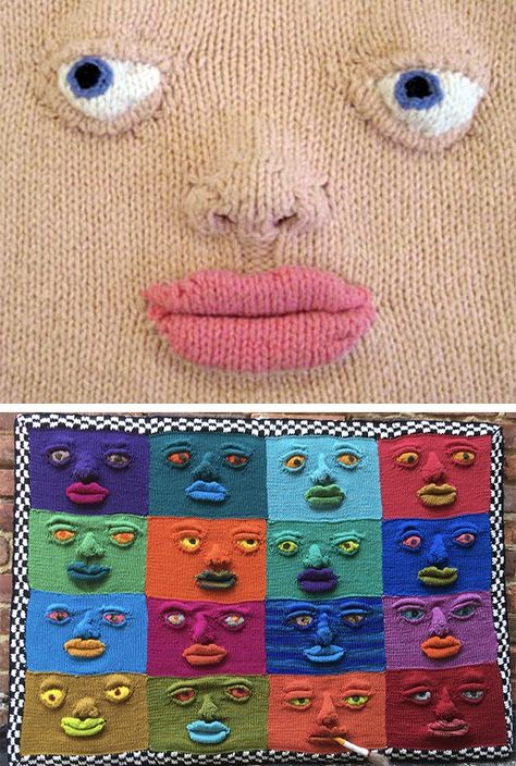 Eye Knitting Pattern, Knitting Cushion Covers, Weird Knitting Patterns, Weird Knitting, Knitted Art, Knitting Pictures, Loop Knitting, Knitting Art, Knitting Terms