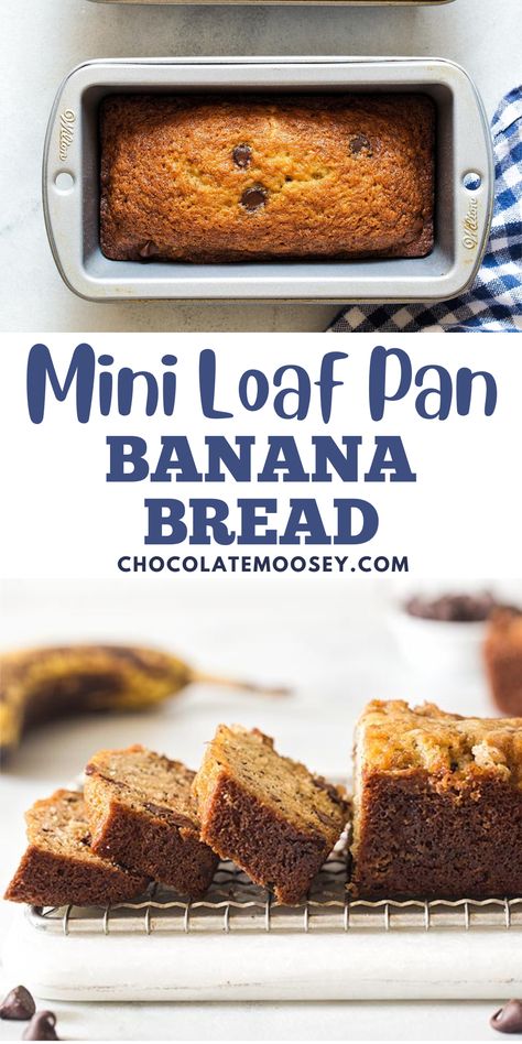 Indulge in the delight of Invigorating Mini Loaf Pan Banana Bread—a perfect balance of sweetness and rich chocolate chips. With its moist, tender crumb and just the right hint of vanilla, this mini loaf is ideal for snacking or gifting. Simple to bake and irresistibly good, it's a comforting treat that brings joy in every bite. Mini Loaf Pan Banana Bread Recipes, Individual Banana Bread Loaves, Banana Bread Small Loaf, Banana Bread Recipe Small Loaf, Banana Bread Recipe Mini Loaves, Small Loaf Banana Bread, Mini Loaf Pan Bread Recipes, Banana Bread One Banana, Small Banana Bread Recipe