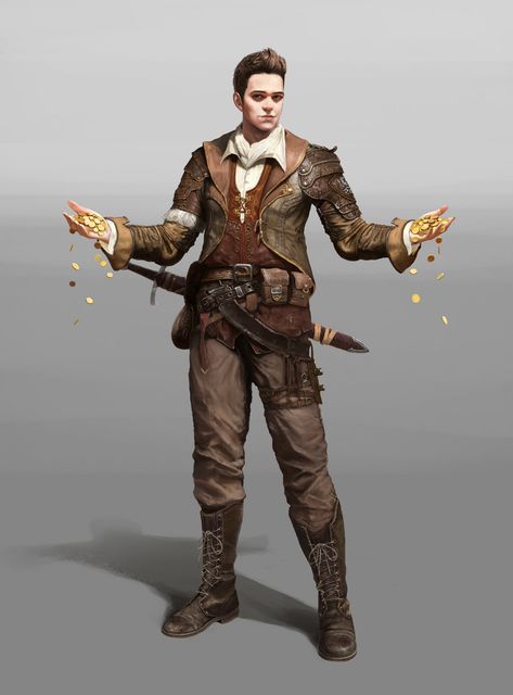 ArtStation - Treasure Hunter, 이 후광(Lee hu kwang) Pathfinder Character, Pirate Adventure, Treasure Hunter, Leather Armor, Human Male, Fantasy Male, Fantasy Adventure, Fantasy Rpg, Fantasy Inspiration