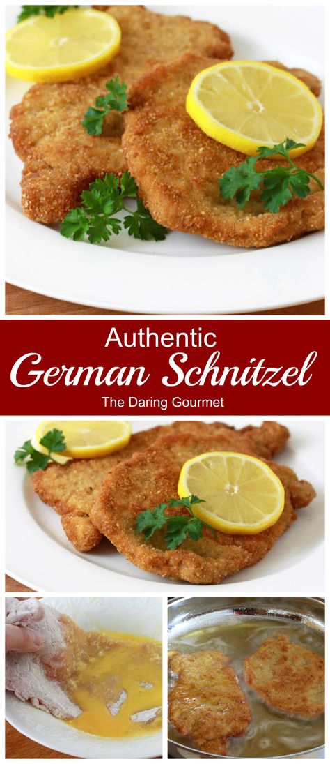 Learn how to make Authentic German Pork Schnitzel the way your favorite German restaurants make them! Authentic German Schnitzel Recipe, German Pork Schnitzel, German Schnitzel, German Food Authentic, Schnitzel Recipes, Pork Schnitzel, Fool Proof Recipes, Pork Chop Recipes, German Food