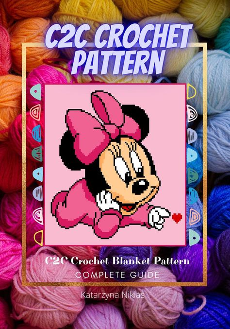 Baby Minnie Mouse, C2C Pixel Pattern, Crochet Pattern, PDF Pattern Minnie Mouse Blanket Crochet Pattern, Minnie Mouse Blanket, Cuddly Blanket, Baby Minnie, Baby Minnie Mouse, Pixel Pattern, Baby Disney, Special Person, Baby Blanket Crochet