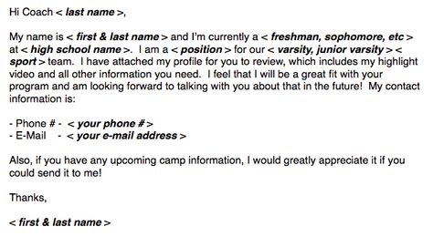 We get asked a lot about what type of message should be sent to college coaches when first trying to contact them. Here is a great example of what to do, whether you're sending it in an email or sending your recruiting profile to the coaches directly from your ViewMySport.com profile page!  ViewMySport.com - Your #1 College Sports Recruiting & Scholarship Networking Resource! Emails To College Coaches, College Recruiting Sports Tips, Sports Recruiting, Recruiting Tips, High School Softball, College Athlete, College Softball, Personal Statement Examples, College Letters