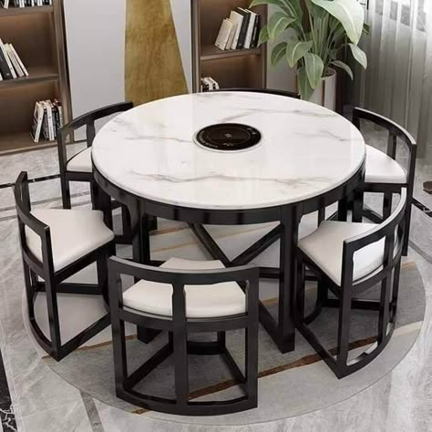 Unique Dining Tables To Make The Space Spectacular - Engineering Discoveries Dining Room Table Design, Room Table Design, Modern Dining Room Table, Space Saving Dining Table, Iron Furniture Design, Unique Dining Tables, Trending Home Decor, Table Design Ideas, Welded Furniture