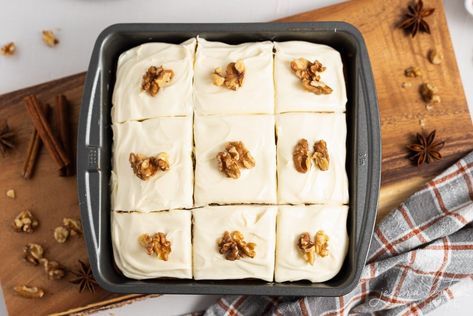 This old fashioned spice cake is a family favorite that has been passed down for years. Topped with a simple cream cheese frosting, it has all the tastes of fall that you love! Spice Cake For Two, Old Fashioned Spice Cake Recipe, Spice Cakes, Lemon Drop Cookies, Spice Cake Recipes, Fantasy Food, Rich Cake, Cake With Cream Cheese Frosting, Drop Cookies