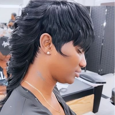 Short Quick Weave Hairstyles, Mullet Hairstyles, Short Pixie Wigs, Mullet Wig, Black Hair Short Cuts, Wigs Black, Wig Styling, Quick Weave Hairstyles, Hair Wigs For Women