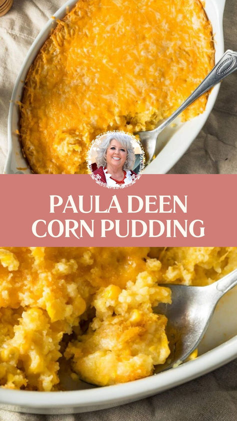 Paula Deen Corn Pudding Corn Pudding Paula Deen, Jalapeño Corn Pudding, Paula Deen Corn Casserole Jiffy, Thanksgiving Corn Pudding, Self Rising Corn Meal Recipes, Creamed Corn Pudding, Easy Corn Pudding Jiffy, Corn Pudding For A Crowd, Easy Corn Pudding Recipe