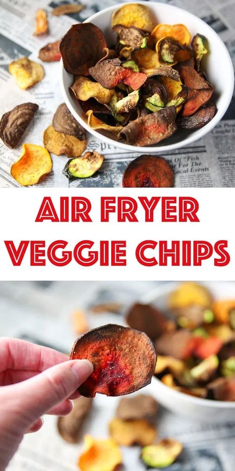 Weight Watcher Snacks, Air Fryer Recipes Healthy Dinners, Chips Air Fryer, Air Fryer Recipes Breakfast, Healthier Snacks, Vegetable Chips, Veggie Chips, Air Fryer Oven Recipes, Air Fry Recipes