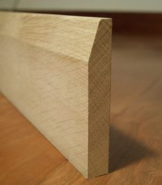 Solid oak chamfer round skirting board and architrave | zoccolino ... Wooden Baseboards, Skirting Board Ideas Modern, Timber Skirting Boards Stained, Skirting Details Interior, Square Skirting Board, Wood Skirting, Wooden Skirting, Skirting Detail, Oak Skirting Boards