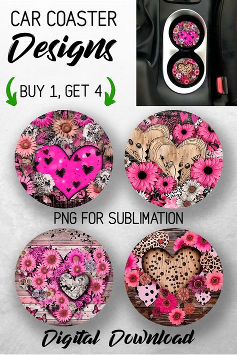 Coaster Sublimation Designs, Car Coaster Designs, Sublimation Items, Western Valentine, Coaster Sublimation, Sublimation Ideas Projects, Stylish Car, Sublimation Ideas Projects Inspiration, Coaster Designs