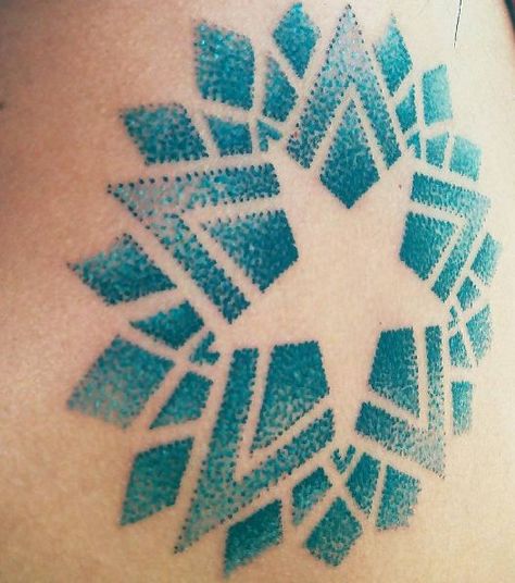 Star Mandala Tattoo, Teal Tattoo, Blue Ink Tattoos, 2024 Tattoo, Stomach Tattoo, Eco Village, Tattoo Shading, Turquoise Ombre, Tattoo Background