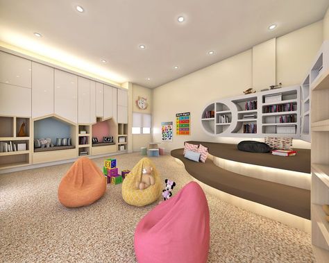 Modern House Playroom, Fancy Playroom, Basecamp Room, Luxury Playroom, Scandinavian Playroom, Big Playroom, Sensory Kids Room, Sensory Playroom, School Playroom